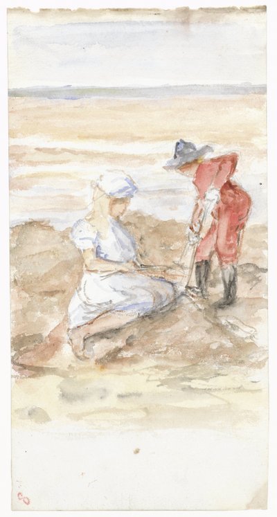 Children Playing on the Beach by Jozef Israëls