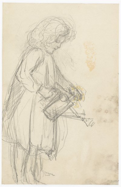 Girl with a Watering Can by Jozef Israëls