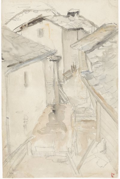 Alley Between Old Houses by Jozef Israëls