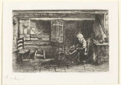 Two Figures in an Interior by Jozef Israëls