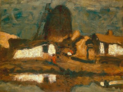 Landscape with Windmill by Jozef Koszta