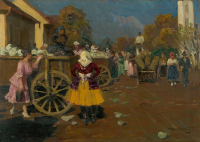 Market in Michalovce by Jozef Teodor Mousson