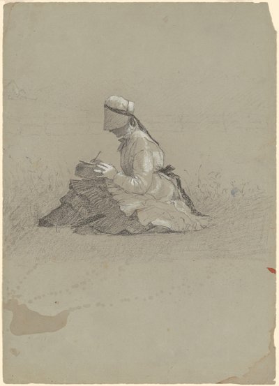 Young Lady Writing by Jr. Enoch Wood Perry