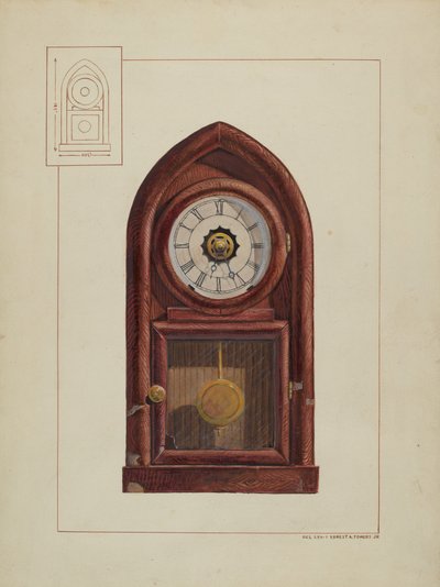 Mantel Clock by Jr. Ernest A. Towers