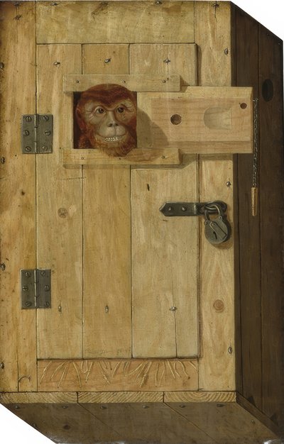 Monkey in a Wooden Box by Jòsef Trajtler