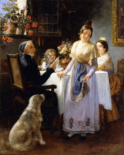The Letter by Juan Antonio Benlliure y Gil