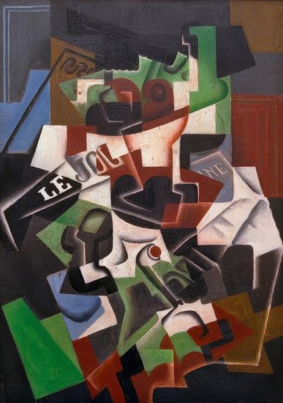 Compotier, Pipe and Newspaper by Juan Gris