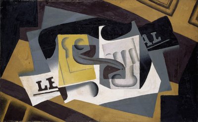 Glass and Newspaper by Juan Gris
