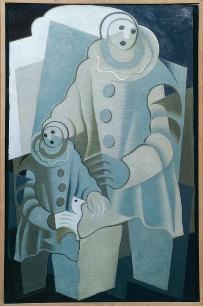 The Two Pierrots by Juan Gris
