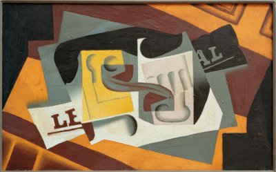 Glass and Newspaper by Juan Gris