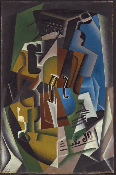 Violin and Newspaper by Juan Gris