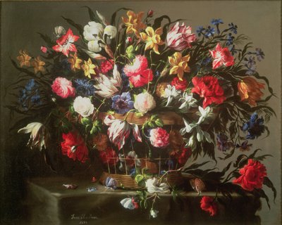 Basket with Flowers by Juan de Arellano