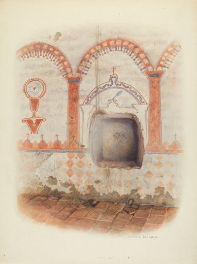 Wall Painting and Baptismal Niche by Juanita Donahoo