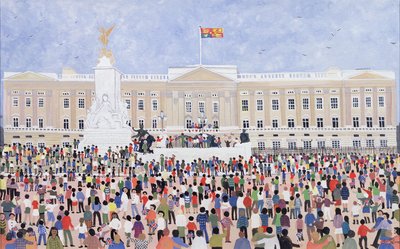 Crowds around the Palace by Judy Joel