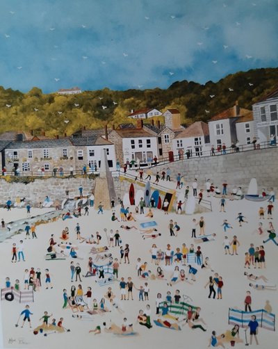 Mousehole Beach, 2018 by Judy Joel