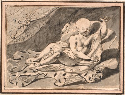 Putti Lying on an Ermine Robe by Jürgen Ovens