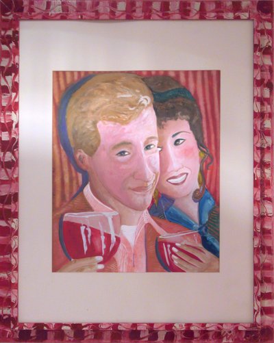 Couple with Wine Glass by JuleSimo
