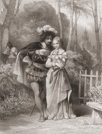 Faust and Gretchen by Jules (after) David