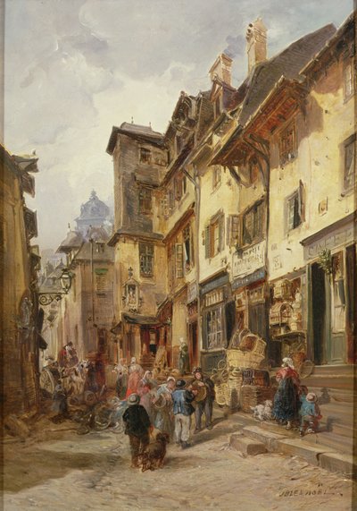 Street Scene, Northern France by Jules Achille Noel