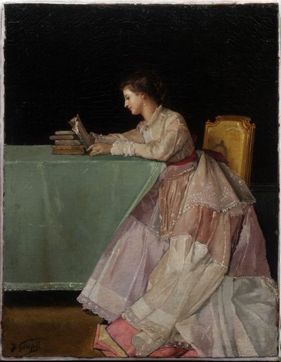 Seated Woman by Jules Adolphe Goupil