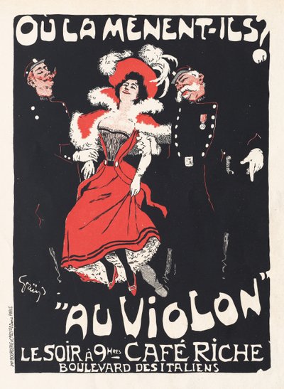 Where are they taking her? To the Police Station, 1897 by Jules Alexandre Grün