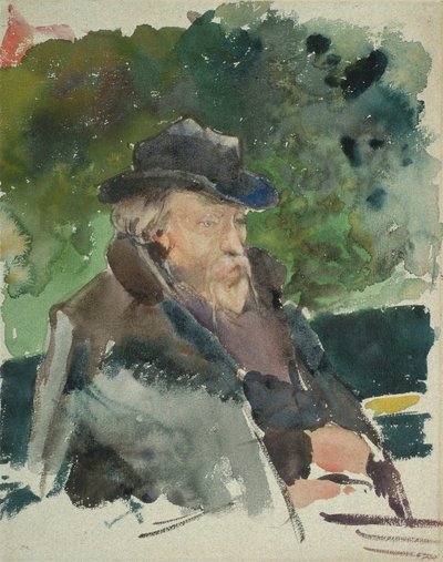 Sketch of Burne-Jones by Jules Bastien Lepage