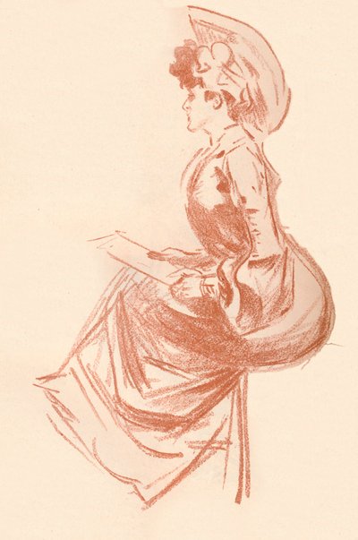 Drawing in Sanguine by Jules Cheret