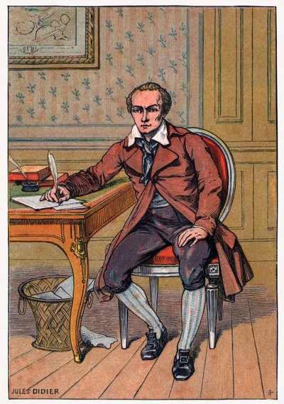 Andre Chenier, c.1900 (engraving) by Jules Didier