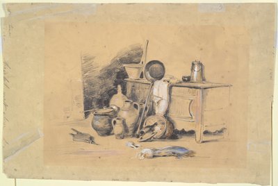 Landscape (recto); Still Life (verso) by Jules Dupré