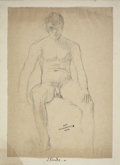 Seated Academic Nude by Jules Elie Delaunay
