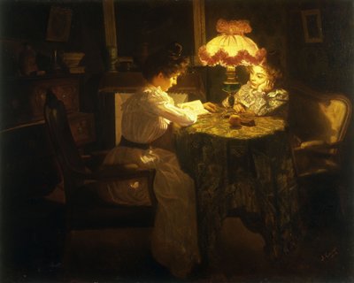 Lamplight by Jules Emile Crochet