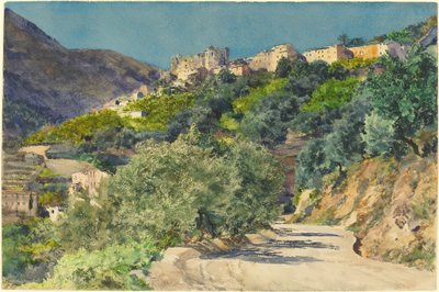 Sun-Drenched Hills near Menton by Jules Ferdinand Jacquemart