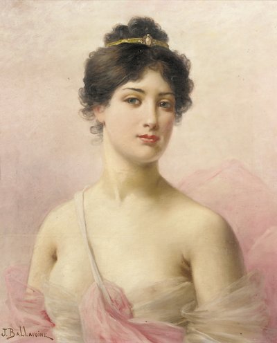 A Young Beauty by Jules Frederic Ballavoine