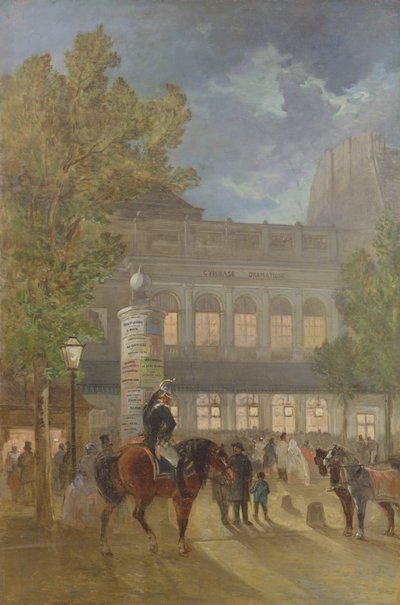 The Theatre Gymnase, Evening by Jules Hereau