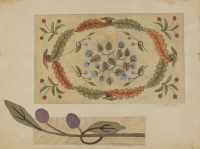 Embroidered Rug by Jules Lefevere