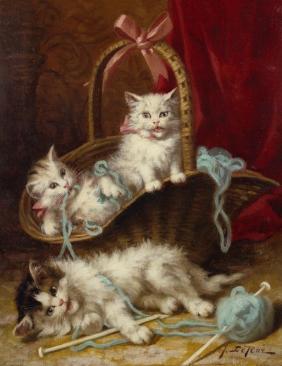 A Basket of Mischief by Jules Leroy