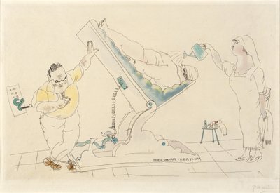 Beauty Parlor--"Verschonerung" by Jules Pascin
