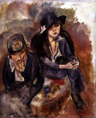 Hermine David and a Friend by Jules Pascin