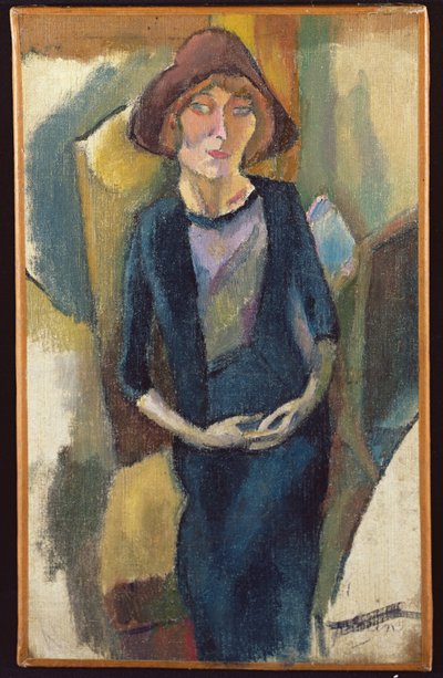 Hermine David in Blue, 1916 by Jules Pascin