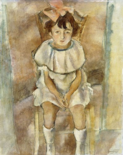 Little Girl in Pink by Jules Pascin