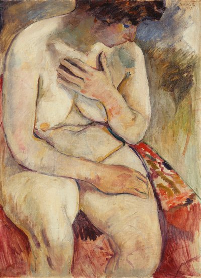 Nude Sitting by Jules Pascin