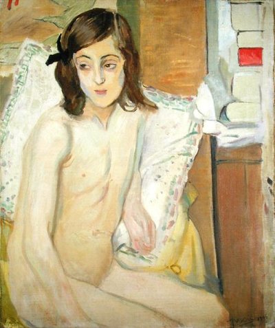 Nude Young Girl by Jules Pascin