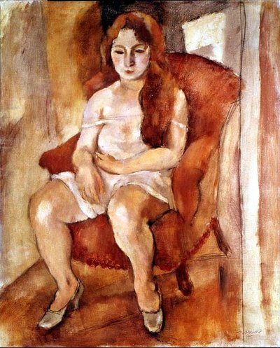 Seated Woman by Jules Pascin