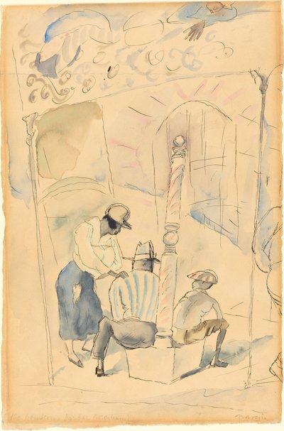 The Handsome Barber by Jules Pascin