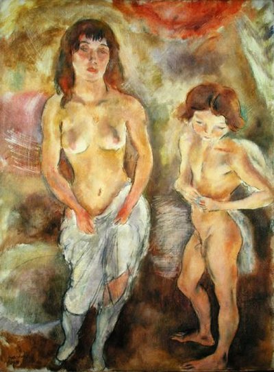 Two Standing Nudes by Jules Pascin