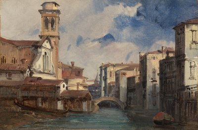 The Church of San Trovaso, Venice by Jules Romain Joyant
