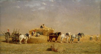 Haymaking, 1858 by Jules Veyrassat