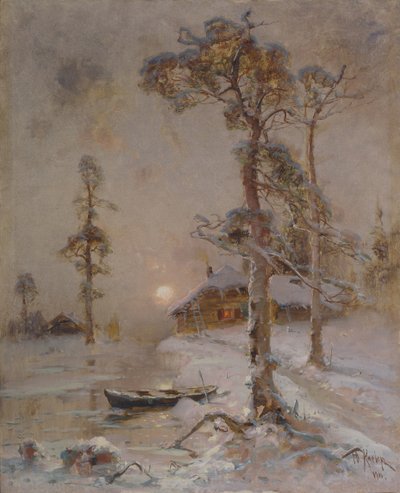 Winter Sunset, 1900 by Juli Julievich Klever