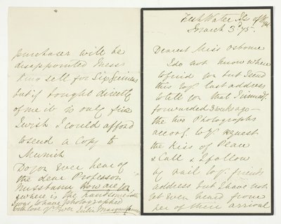 Autograph Letter by Julia Margaret Cameron