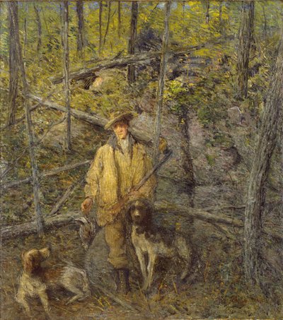 Hunter and Dogs, 1912 by Julian Alden Weir